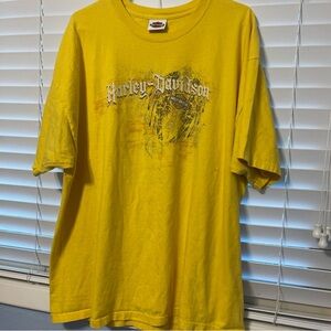 Harley . Davidson 2XL T Shirt yellow 2003